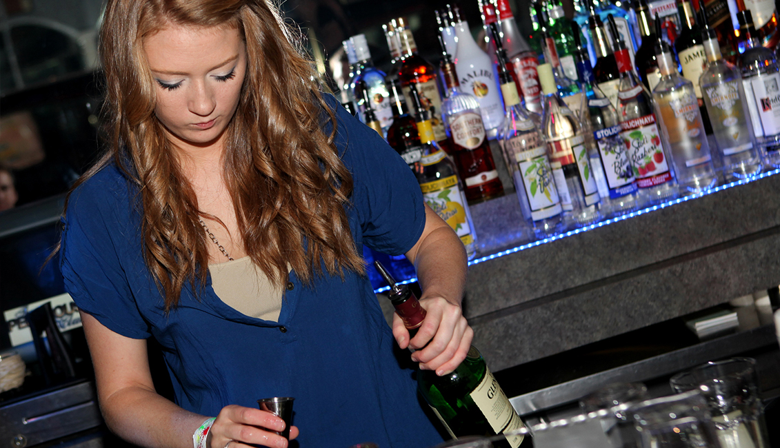 Photo Of Bartender Measuring Shot, Nightlife, Baton Rouge, LA - The Penthouse Club