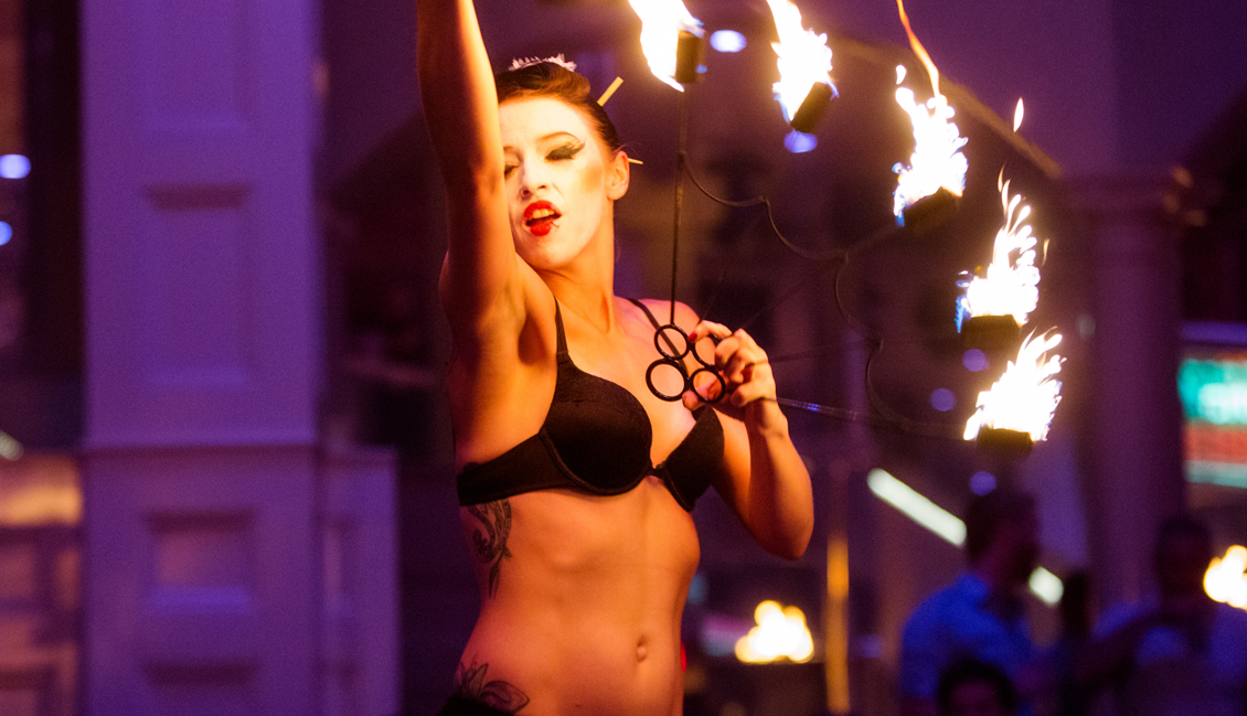 Baton Rouge Strip Clubs, Fire Dance Image - The Penthouse Club
